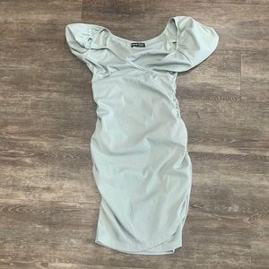 Shein Sage green ruched side dress size small. New without tags.